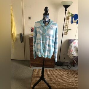 Adorable Light Blue And White Cinnamoroll Cardigan